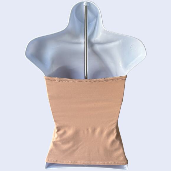 Vassarette Y2K Strapless Tube Top - Beige Minimalist Streetwear - Picture 2 of 5